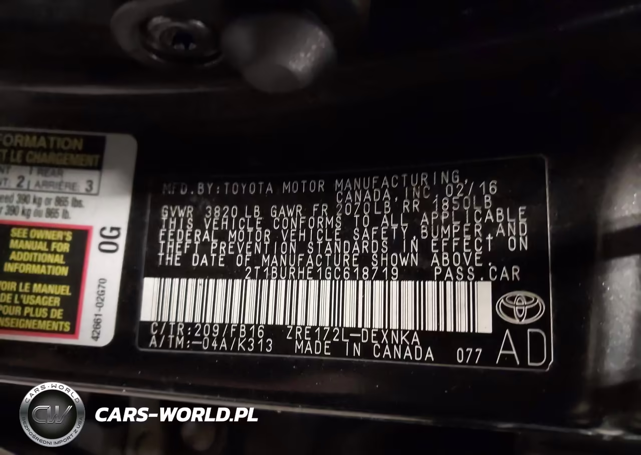 2016 Toyota Corolla Le Plus VIN:2T1BURHE1GC618719 - 9