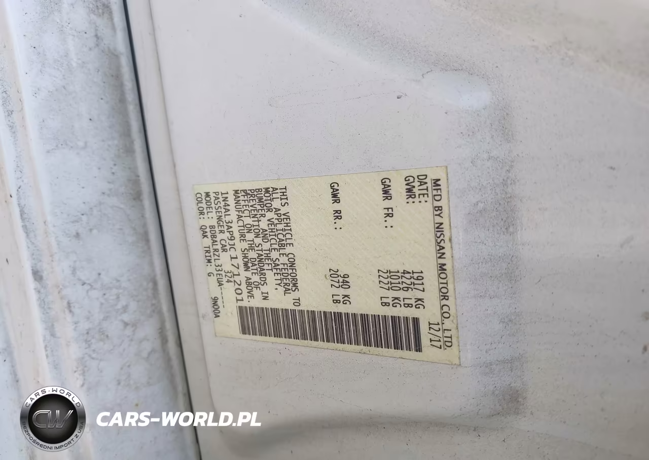 2018 Nissan Altima 2.5 Sl VIN:1N4AL3AP9JC171201 - 9