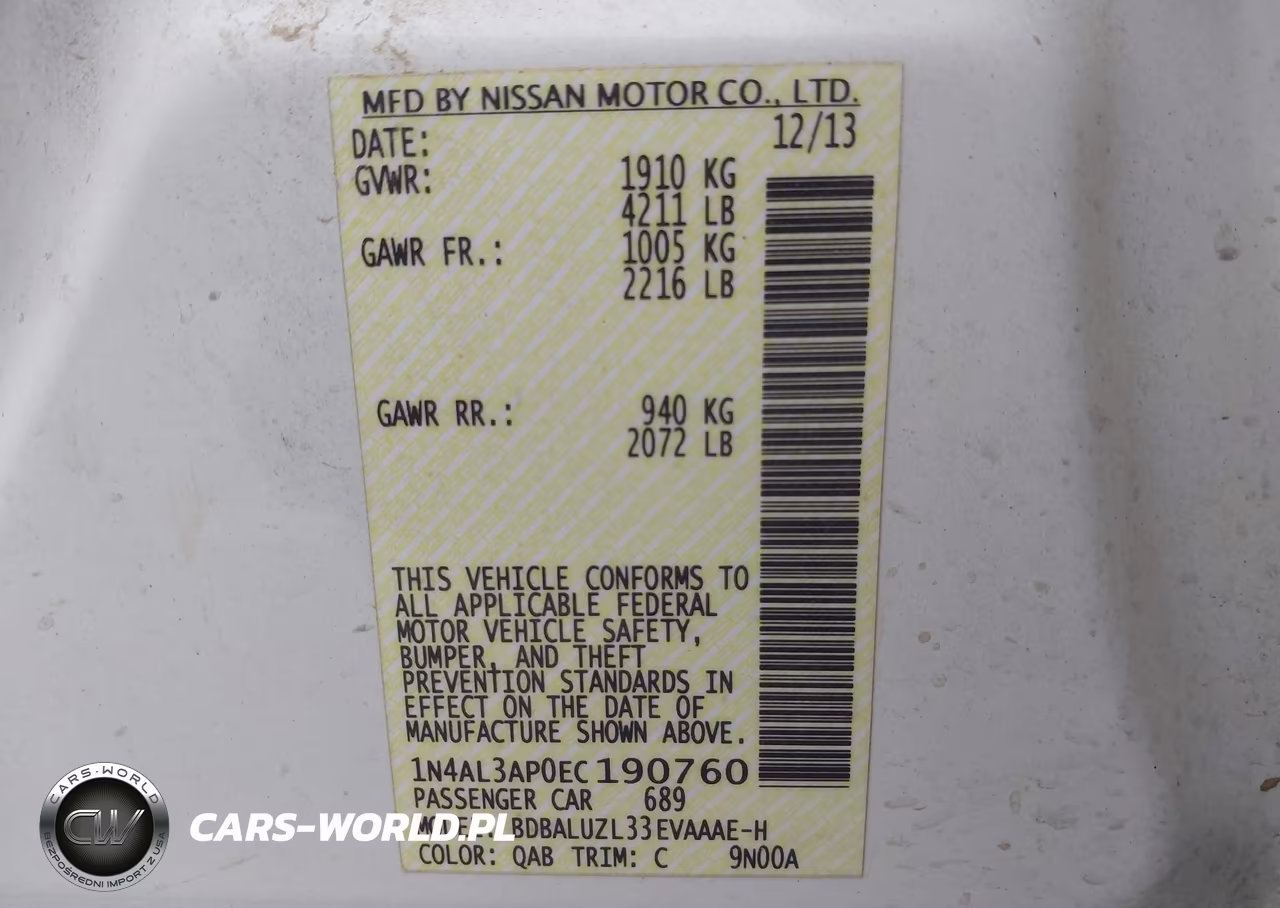 2014 Nissan Altima 2.5 Sv VIN:1N4AL3AP0EC190760 - 9