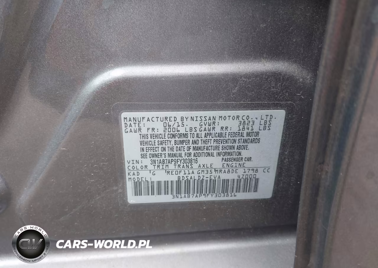 2015 Nissan Sentra Sv VIN:3N1AB7AP9FY303816 - 9