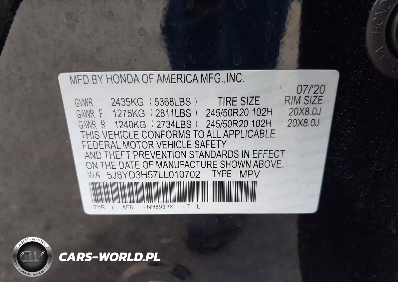 2020 Acura Mdx Technology Package VIN:5J8YD3H57LL010702 - 9