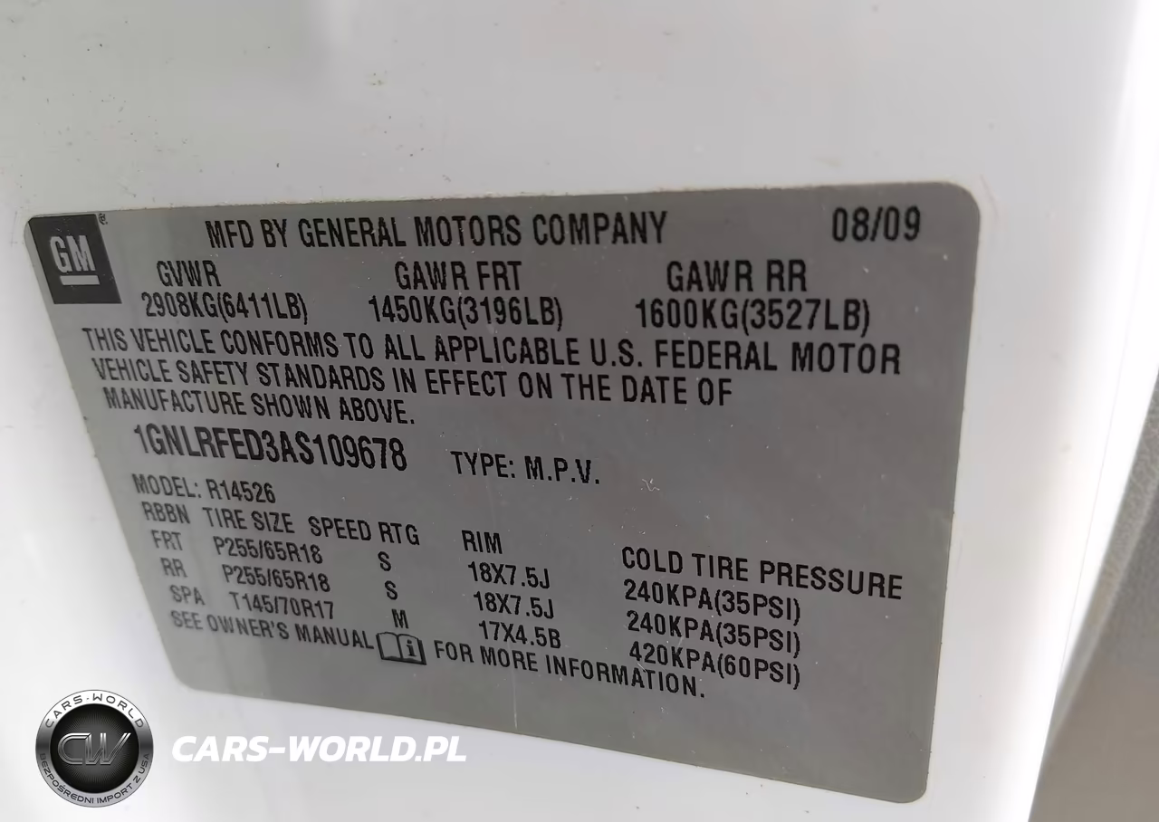 2010 Chevrolet Traverse Lt VIN:1GNLRFED3AS109678 - 9