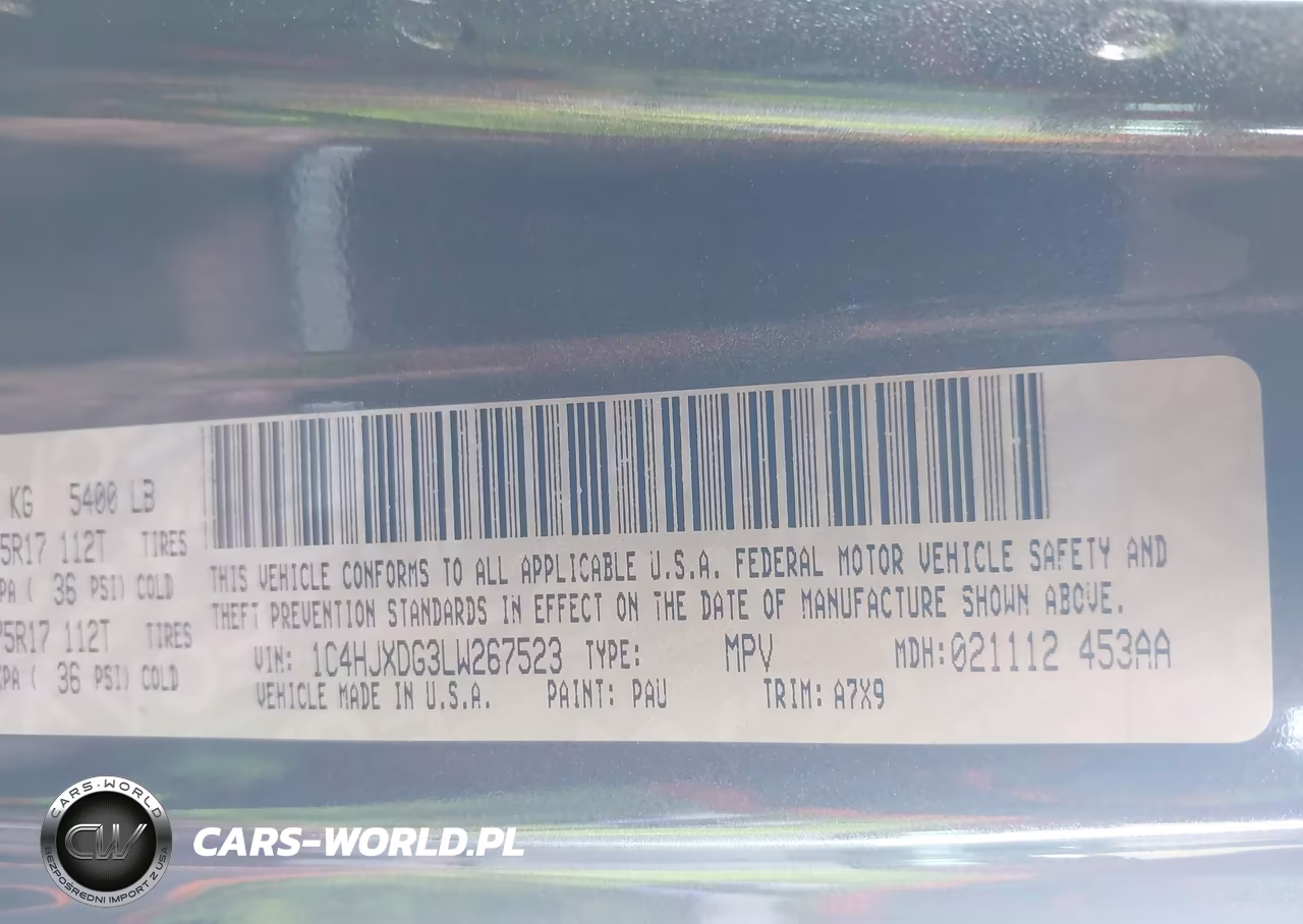 2020 Jeep Wrangler Unlimited Sport S 4X4 VIN:1C4HJXDG3LW267523 - 9