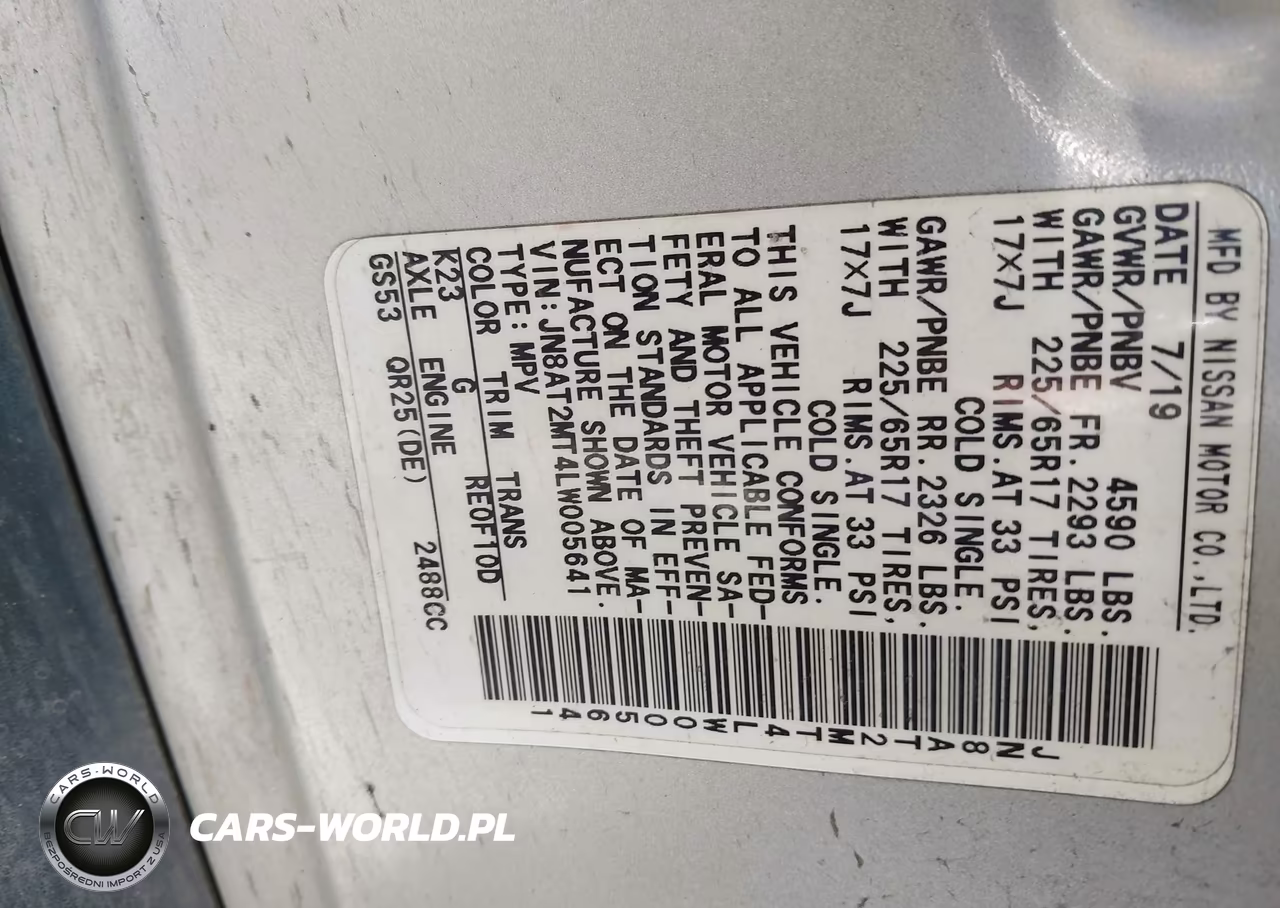 2020 Nissan Rogue S Fwd VIN:JN8AT2MT4LW005641 - 9