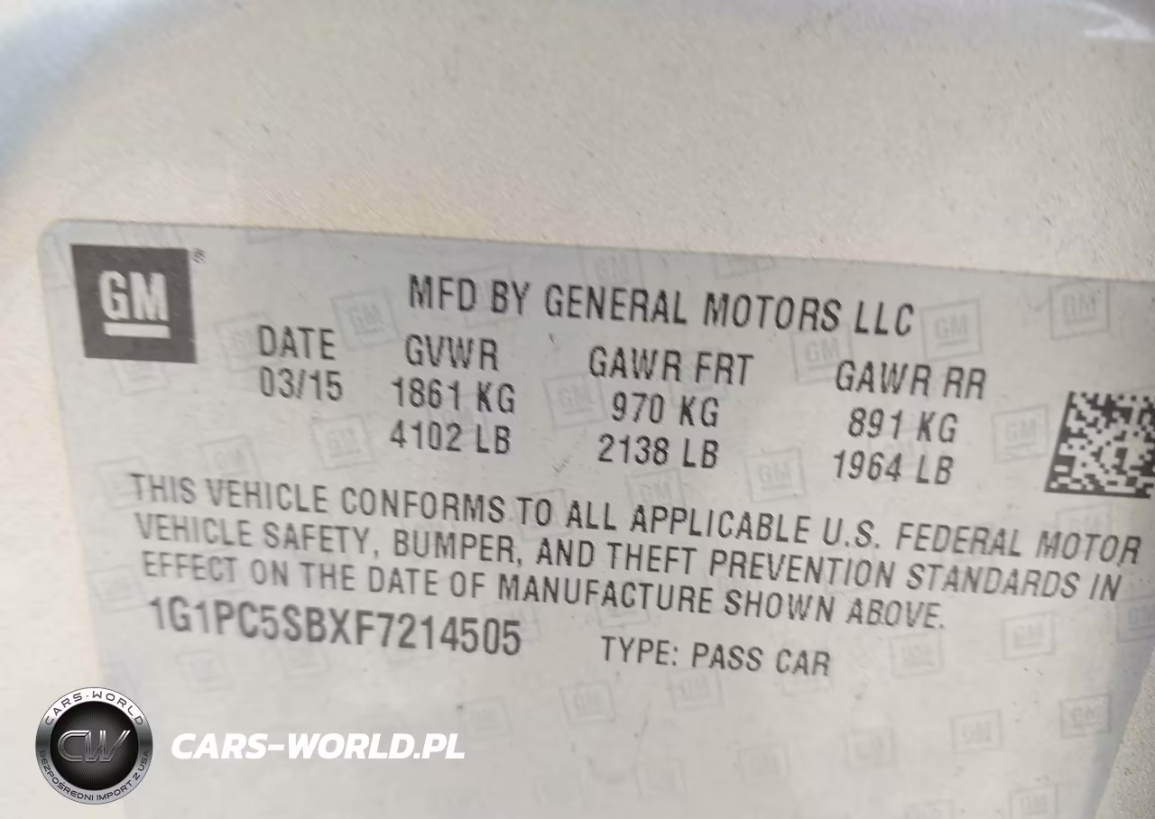 2015 Chevrolet Cruze 1Lt Auto VIN:1G1PC5SBXF7214505 - 9
