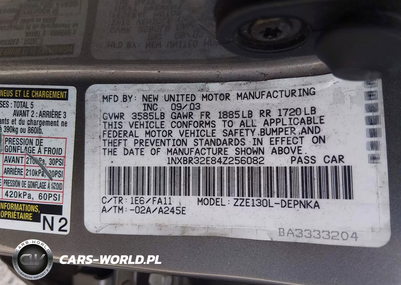 2004 Toyota Corolla Le VIN:1NXBR32E84Z256082 - 9