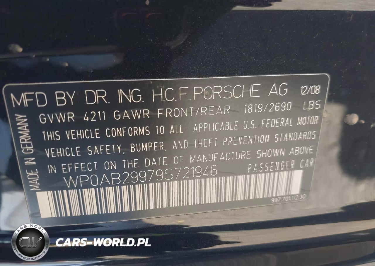 2009 Porsche 911 Carrera 4S-Carrera S VIN:WP0AB29979S721946 - 9