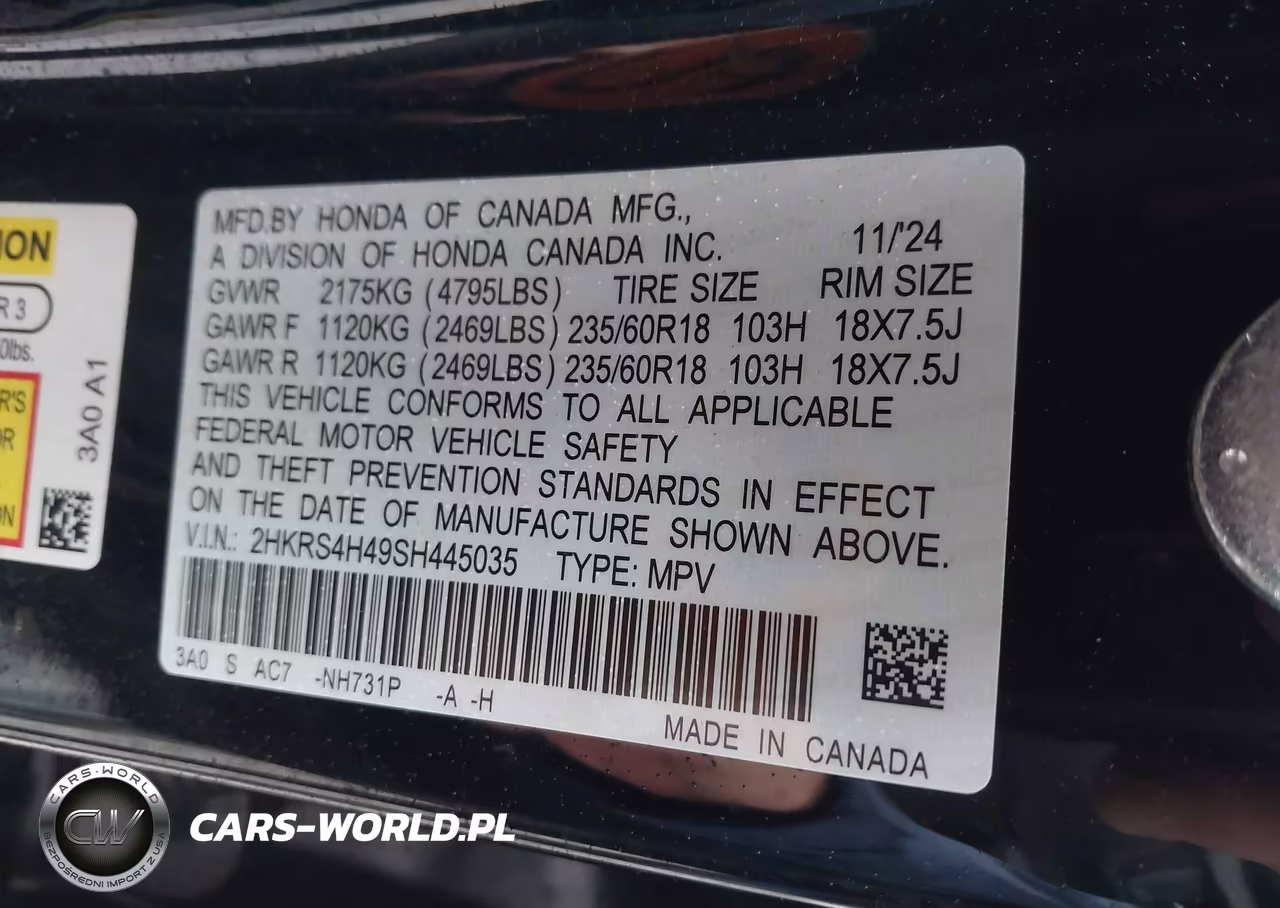 2025 Honda Cr-V Ex Awd VIN:2HKRS4H49SH445035 - 9