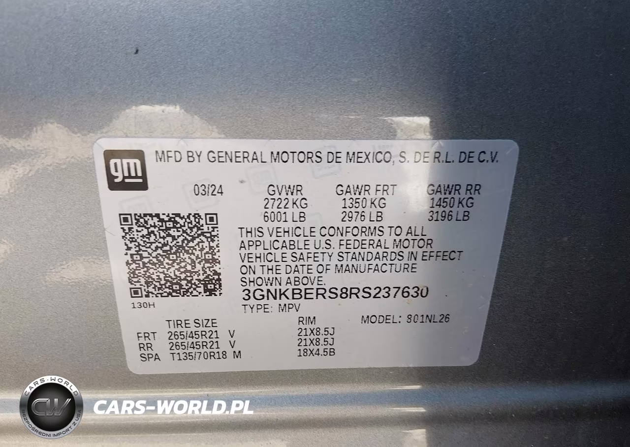 2024 Chevrolet Blazer Fwd Rs VIN:3GNKBERS8RS237630 - 9