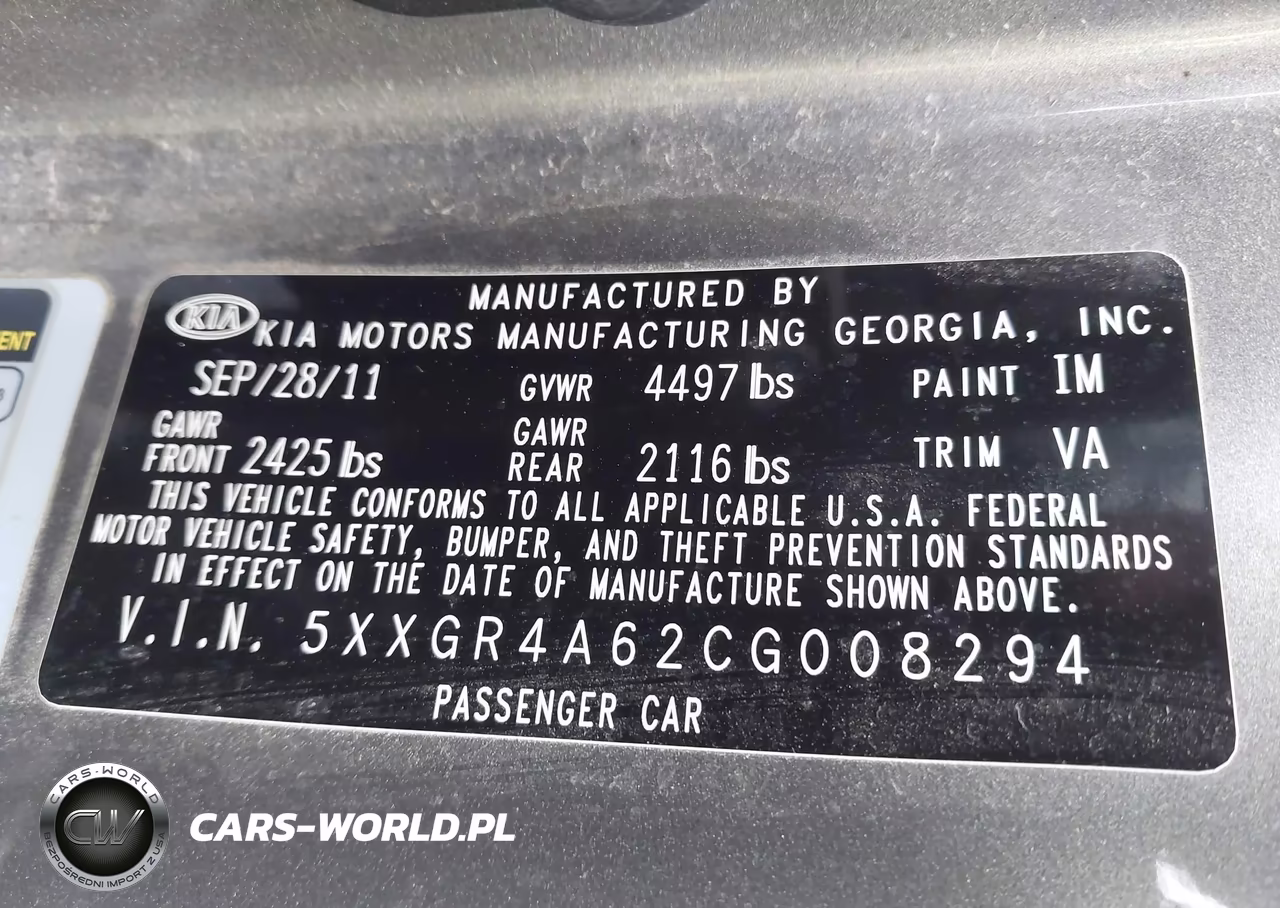2012 Kia Optima Sx VIN:5XXGR4A62CG008294 - 9