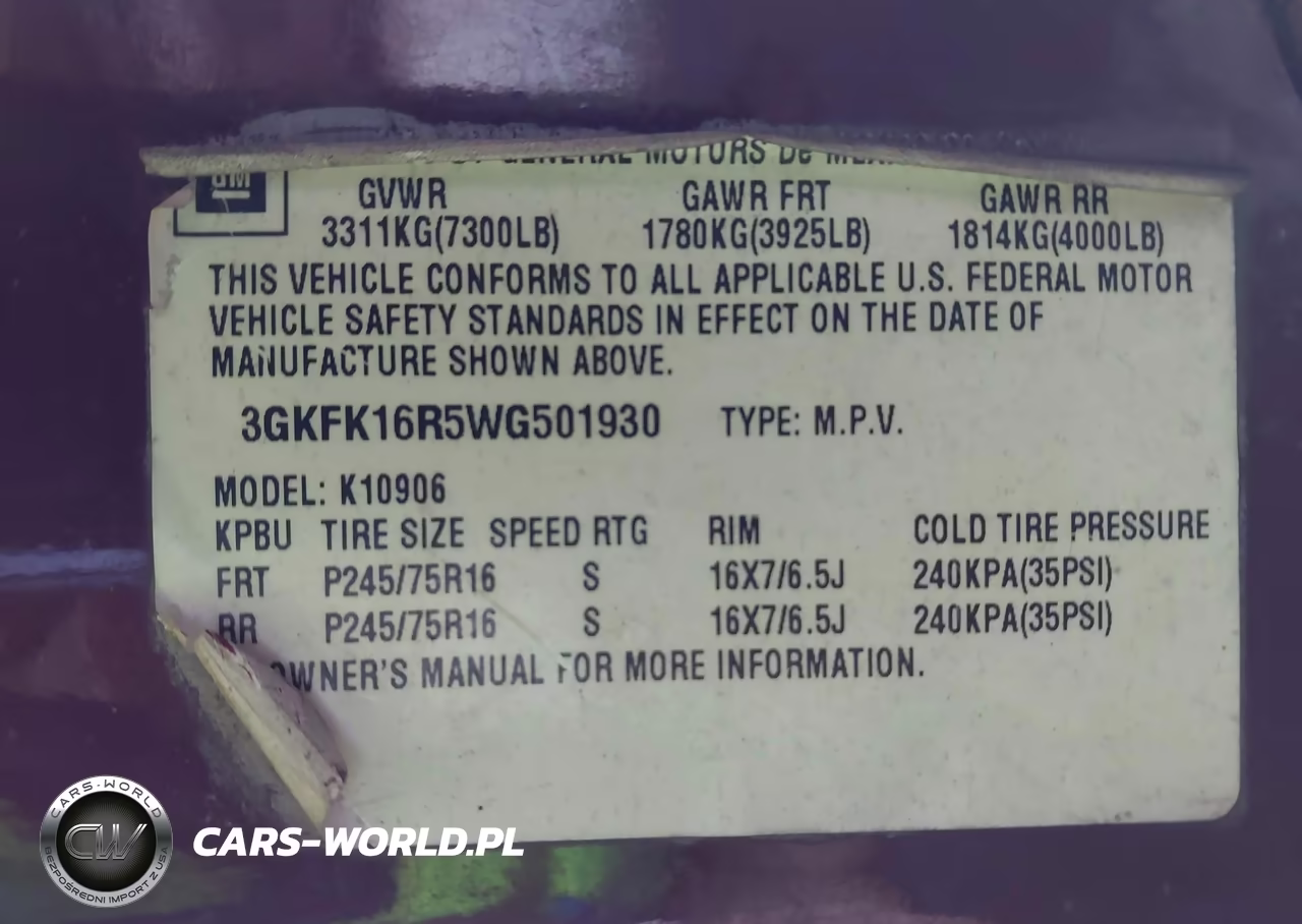 1998 GMC Suburban 1500 Sl VIN:3GKFK16R5WG501930 - 9