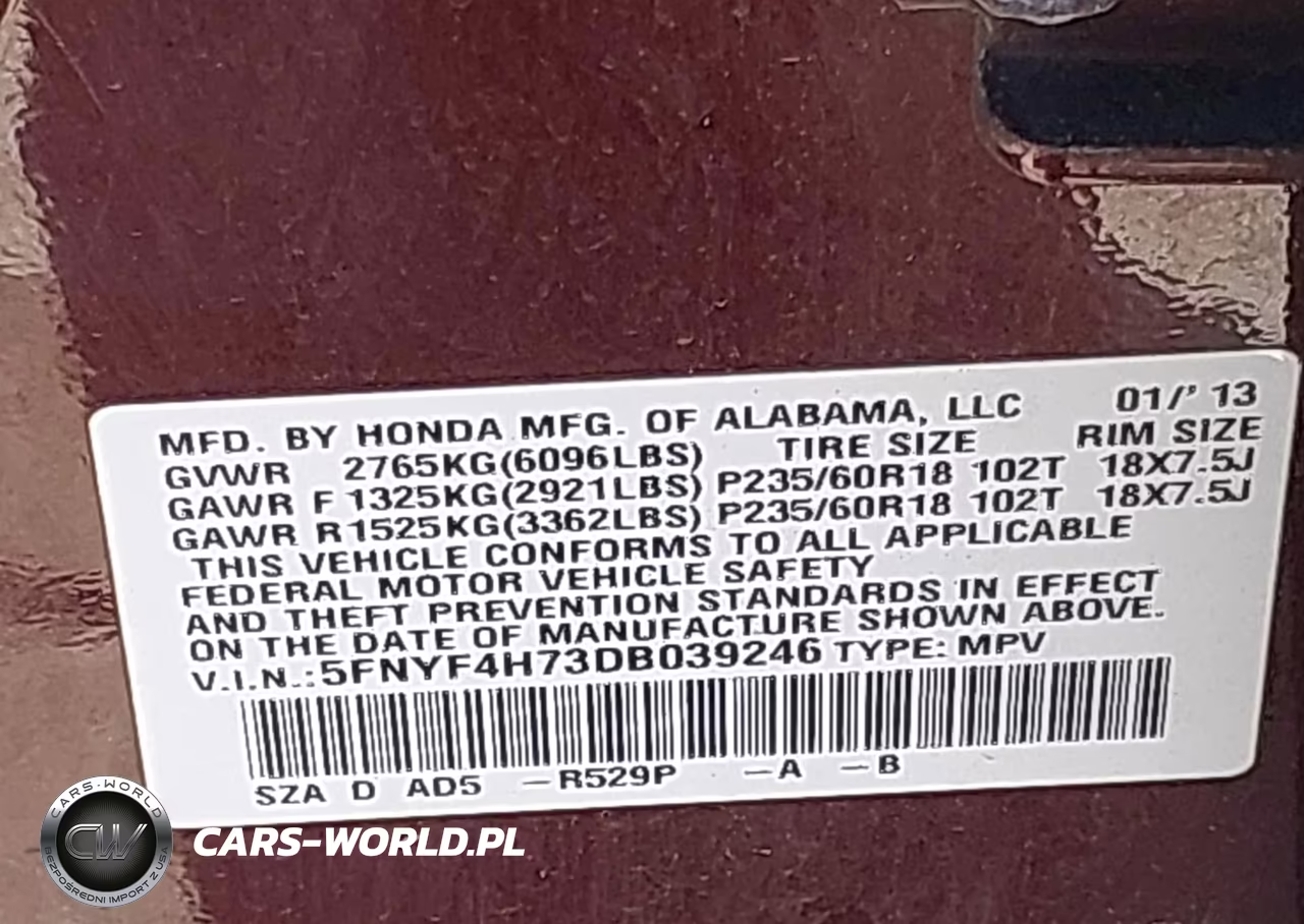2013 Honda Pilot Ex-L VIN:5FNYF4H73DB039246 - 9