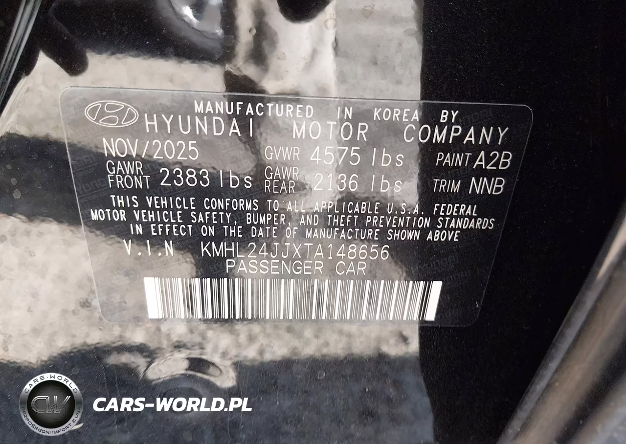 2026 Hyundai Sonata Hybrid Blue VIN:KMHL24JJXTA148656 - 9