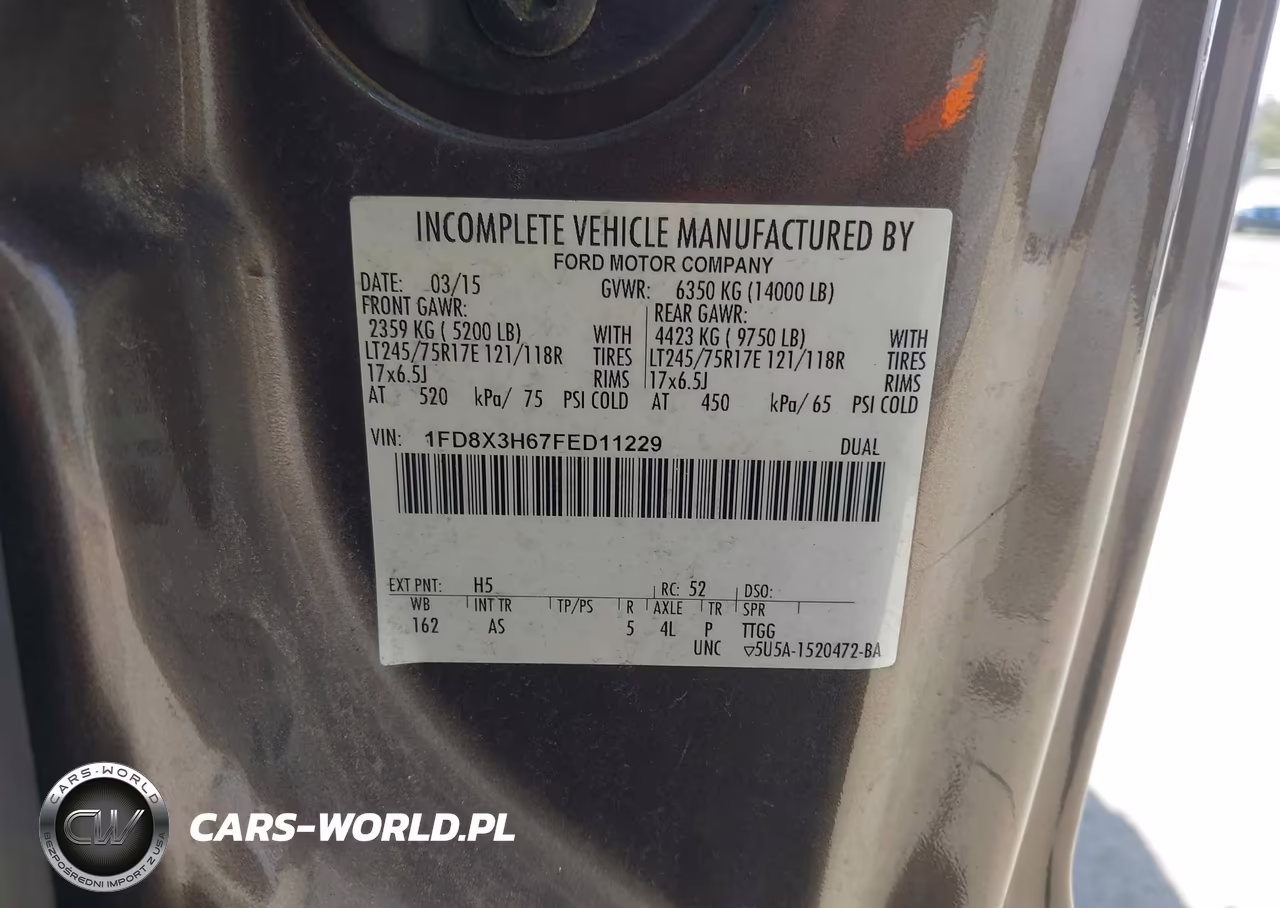 2015 Ford F-350 Chassis Xl VIN:1FD8X3H67FED11229 - 9