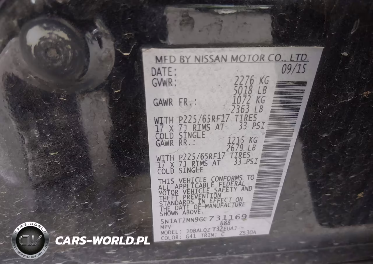 2016 Nissan Rogue Sv VIN:5N1AT2MN9GC731169 - 9