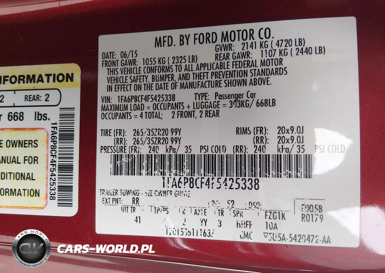 2015 Ford Mustang Gt Premium VIN:1FA6P8CF4F5425338 - 9