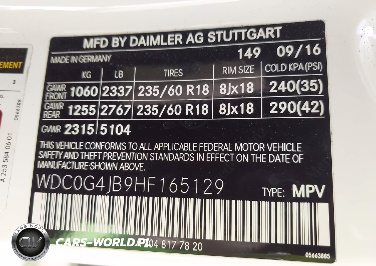 2017 Mercedes-Benz Glc 300 VIN:WDC0G4JB9HF165129 - 9