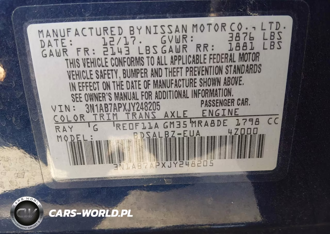 2018 Nissan Sentra S VIN:3N1AB7APXJY248205 - 9