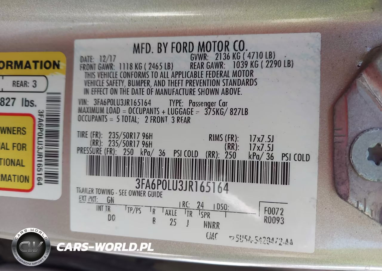 2018 Ford Fusion Hybrid Se VIN:3FA6P0LU3JR165164 - 9
