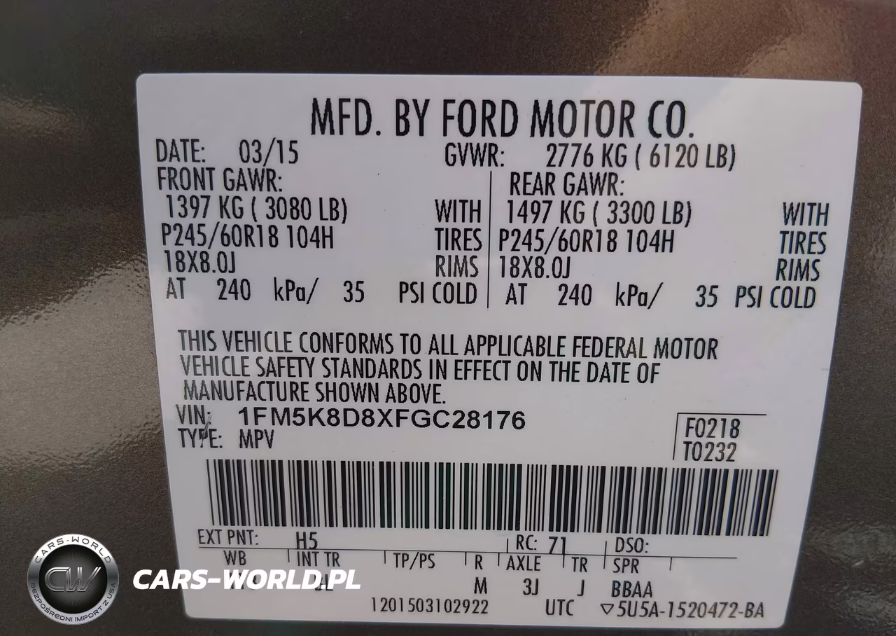 2015 Ford Explorer Xlt VIN:1FM5K8D8XFGC28176 - 9
