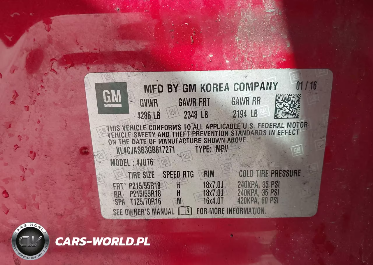 2016 Buick Encore VIN:KL4CJASB3GB617271 - 9