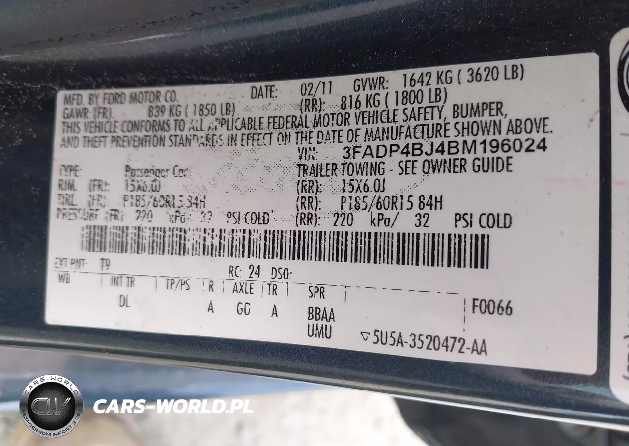 2011 Ford Fiesta Se VIN:3FADP4BJ4BM196024 - 9