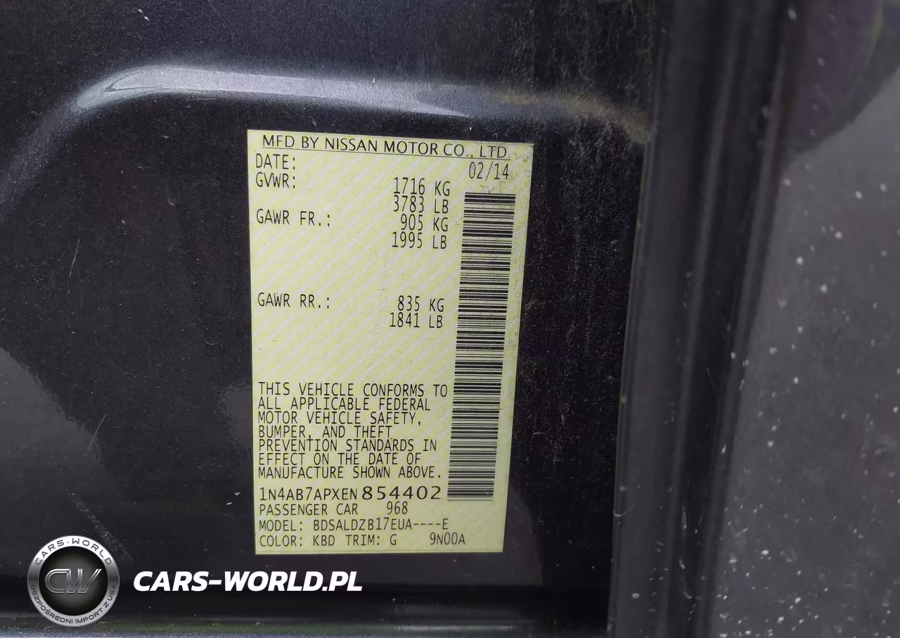 2014 Nissan Sentra Fe+ S-Fe+ Sv-S-Sl-Sr-Sv VIN:1N4AB7APXEN854402 - 9