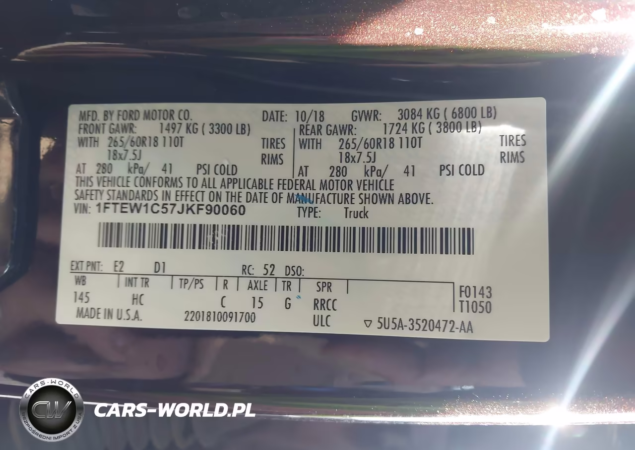 2018 Ford F-150 Lariat VIN:1FTEW1C57JKF90060 - 9