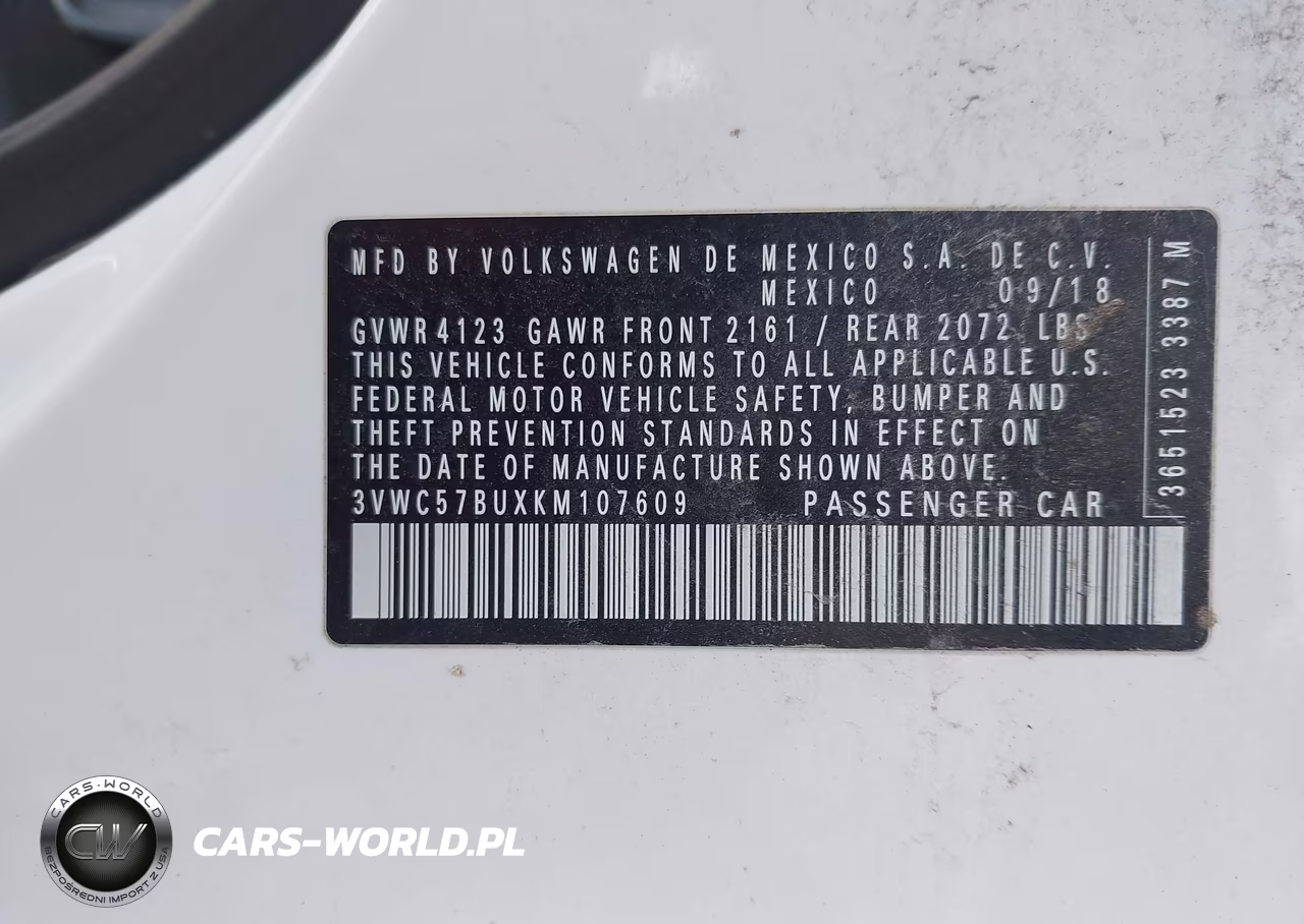 2019 Volkswagen Jetta 1.4T R-Line-1.4T S-1.4T Se VIN:3VWC57BUXKM107609 - 9