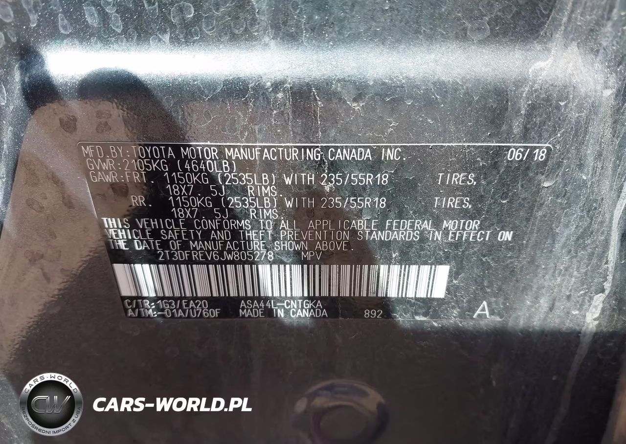2018 Toyota Rav4 Limited VIN:2T3DFREV6JW805278 - 9