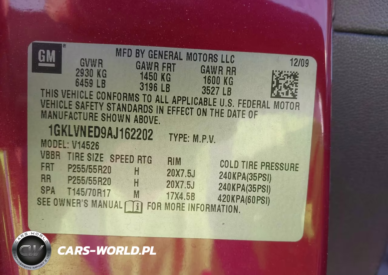 2010 GMC Acadia Slt-2 VIN:1GKLVNED9AJ162202 - 9