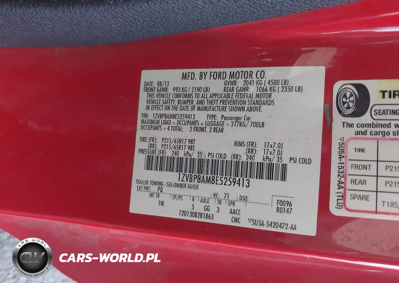2014 Ford Mustang V6 VIN:1ZVBP8AM8E5259413 - 9