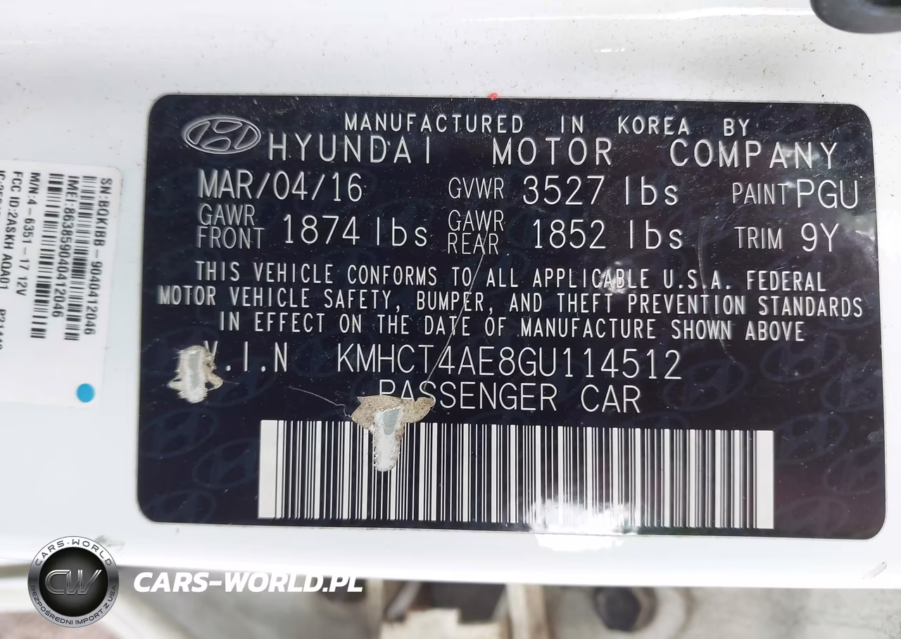 2016 Hyundai Accent Se VIN:KMHCT4AE8GU114512 - 9