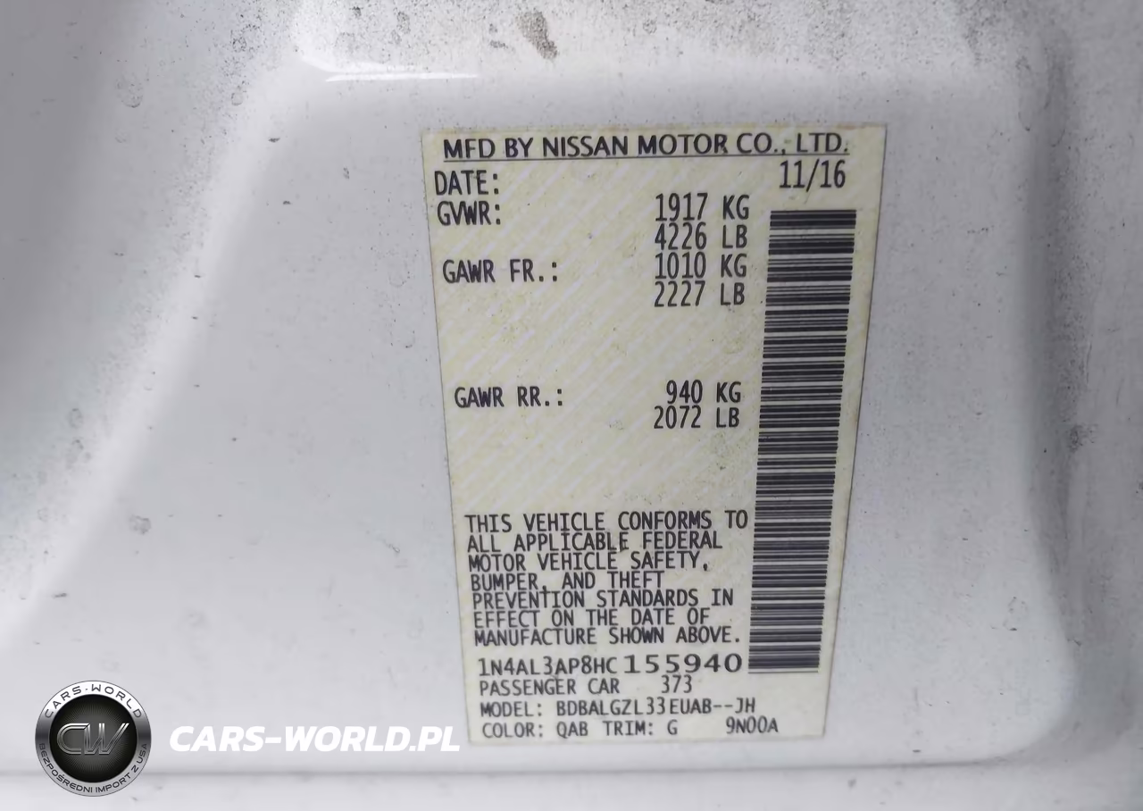 2017 Nissan Altima 2.5 S VIN:1N4AL3AP8HC155940 - 9