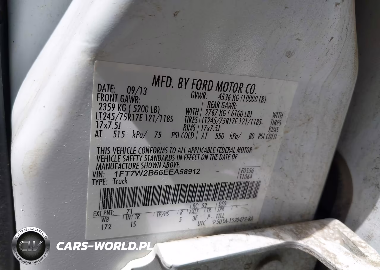 2014 Ford F-250 Xl VIN:1FT7W2B66EEA58912 - 9