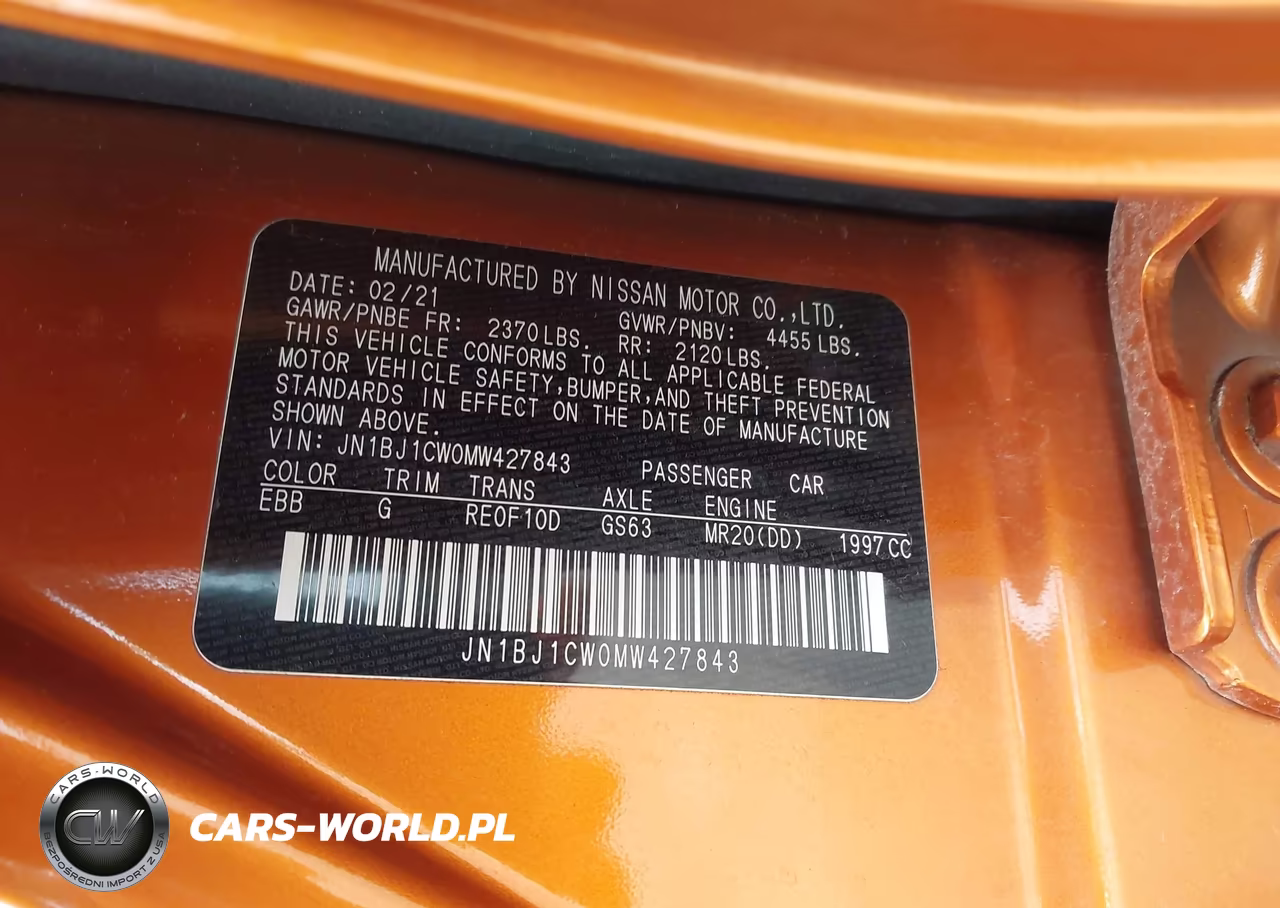 2021 Nissan Rogue Sport Sl Awd Xtronic Cvt VIN:JN1BJ1CW0MW427843 - 9