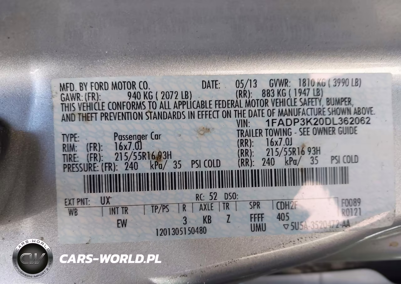 2013 Ford Focus Se VIN:1FADP3K20DL362062 - 9