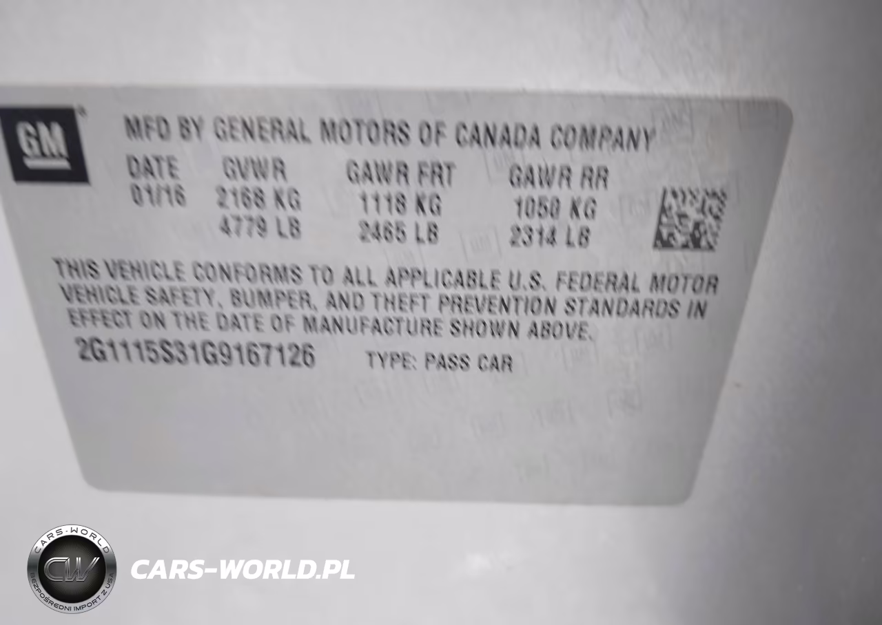 2016 Chevrolet Impala 2Lt VIN:2G1115S31G9167126 - 9