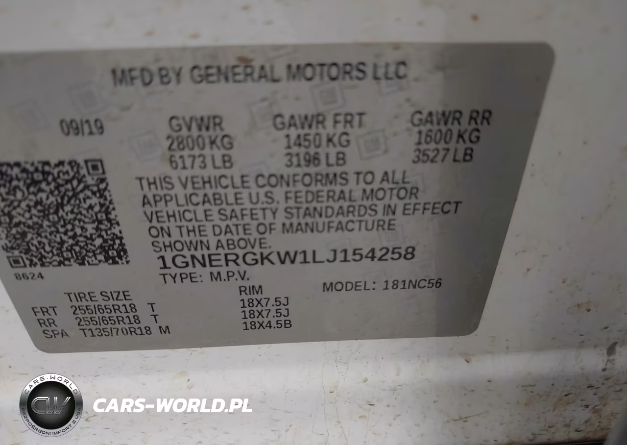 2020 Chevrolet Traverse Fwd Lt Cloth VIN:1GNERGKW1LJ154258 - 9