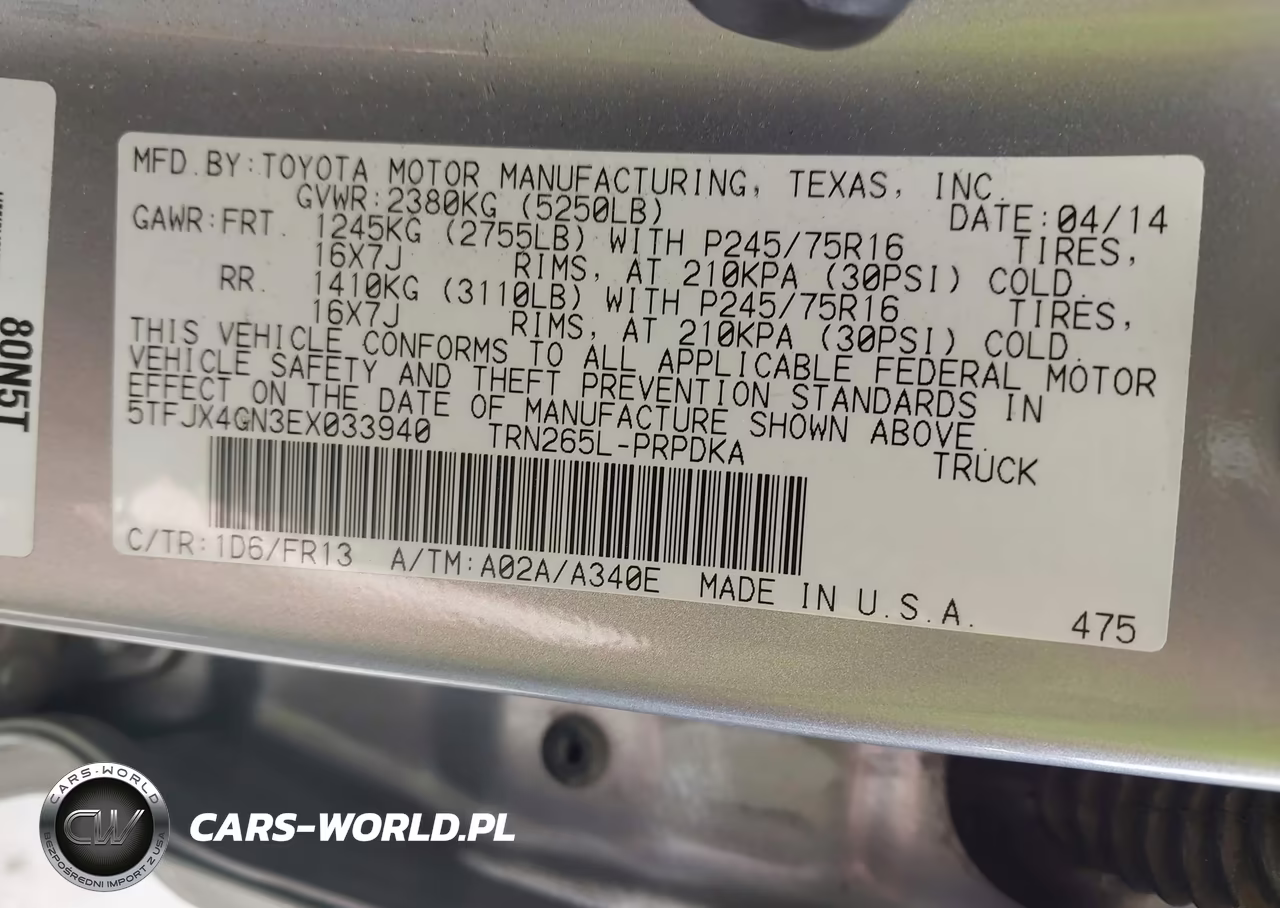 2014 Toyota Tacoma Prerunner VIN:5TFJX4GN3EX033940 - 9