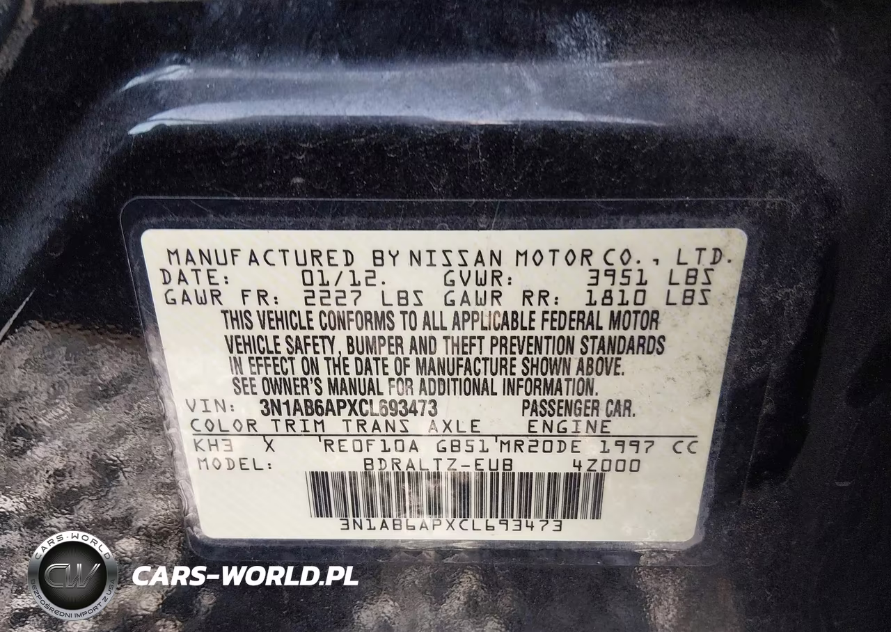 2012 Nissan Sentra 2.0 S VIN:3N1AB6APXCL693473 - 9