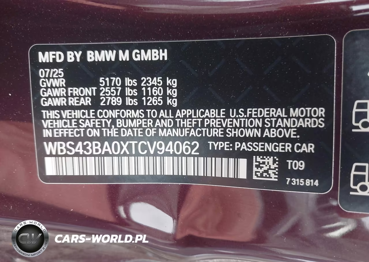 2026 BMW M4 Competition xDrive VIN:WBS43BA0XTCV94062 - 9
