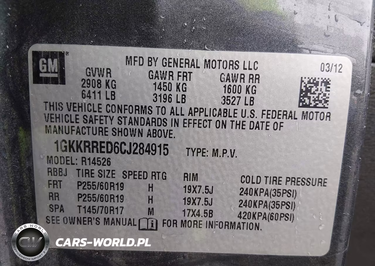 2012 GMC Acadia Slt-1 VIN:1GKKRRED6CJ284915 - 9