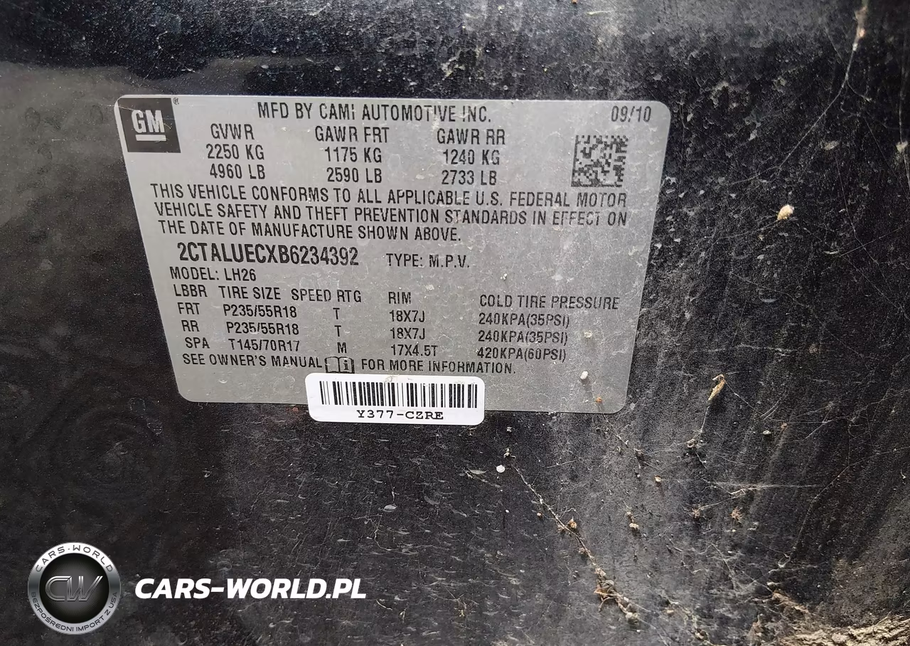 2011 GMC Terrain Slt-1 VIN:2CTALUECXB6234392 - 9