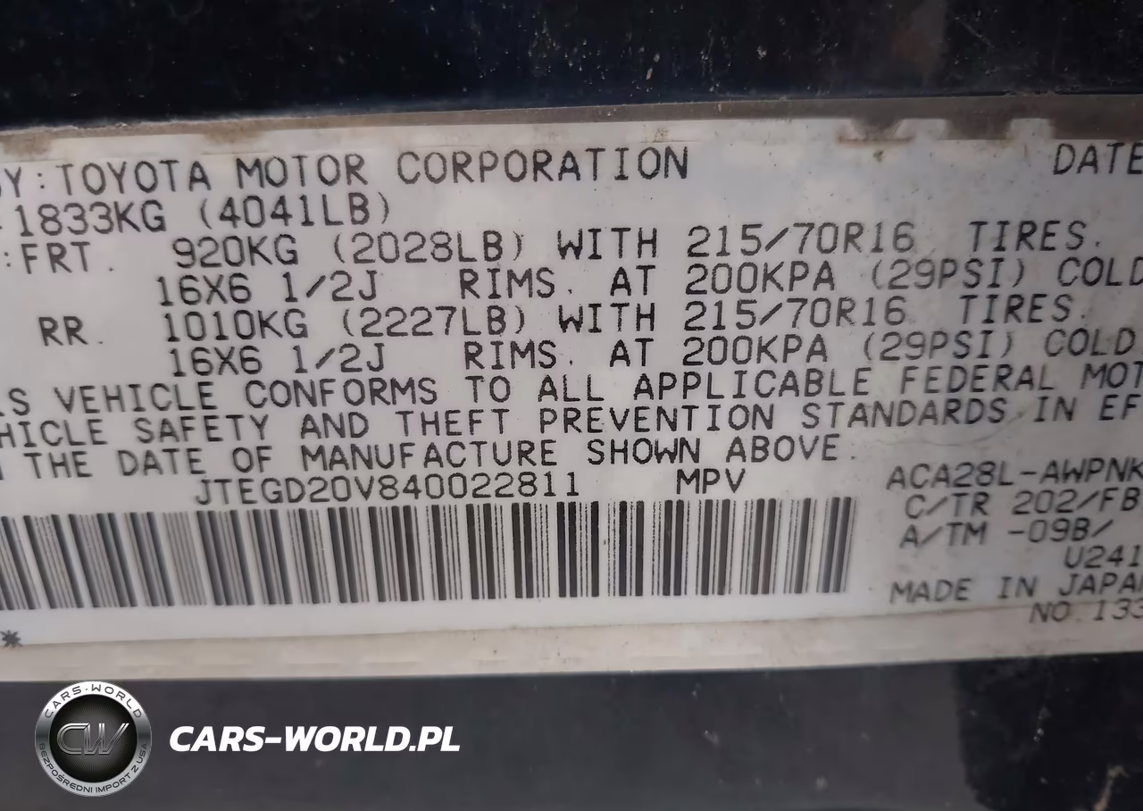 2004 Toyota Rav4 VIN:JTEGD20V840022811 - 9