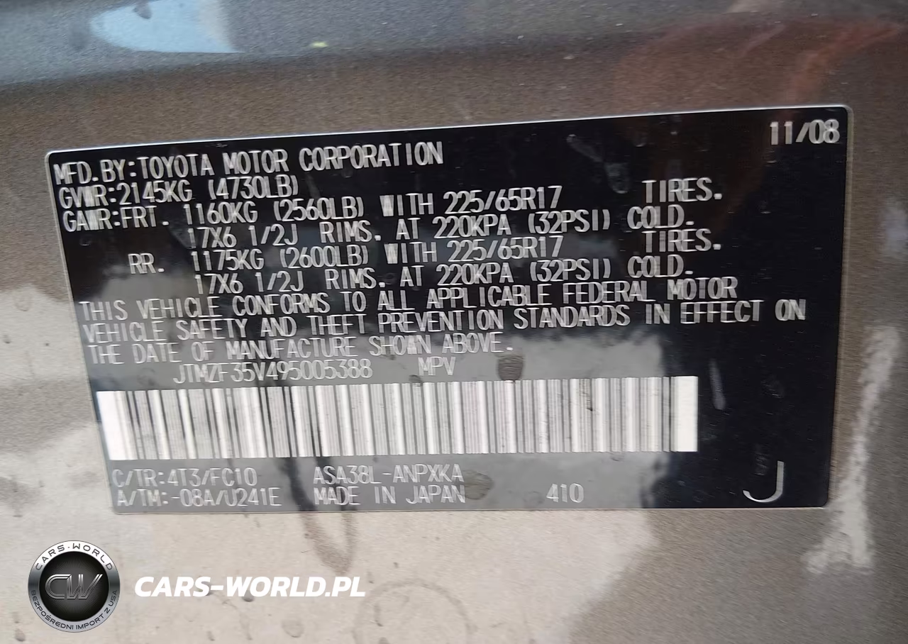 2009 Toyota Rav4 VIN:JTMZF35V495005388 - 9