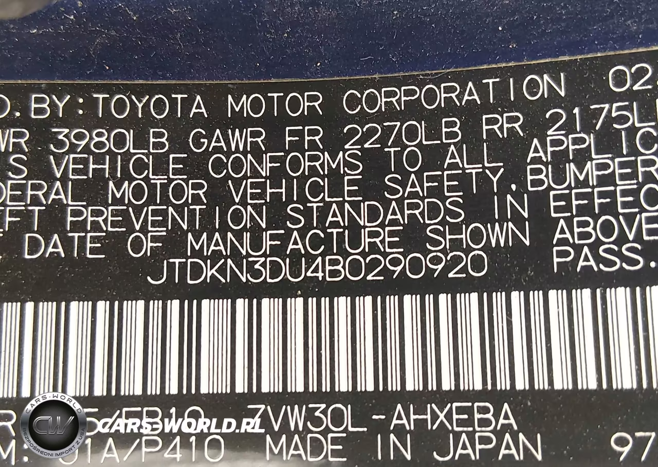 2011 Toyota Prius Two VIN:JTDKN3DU4B0290920 - 9
