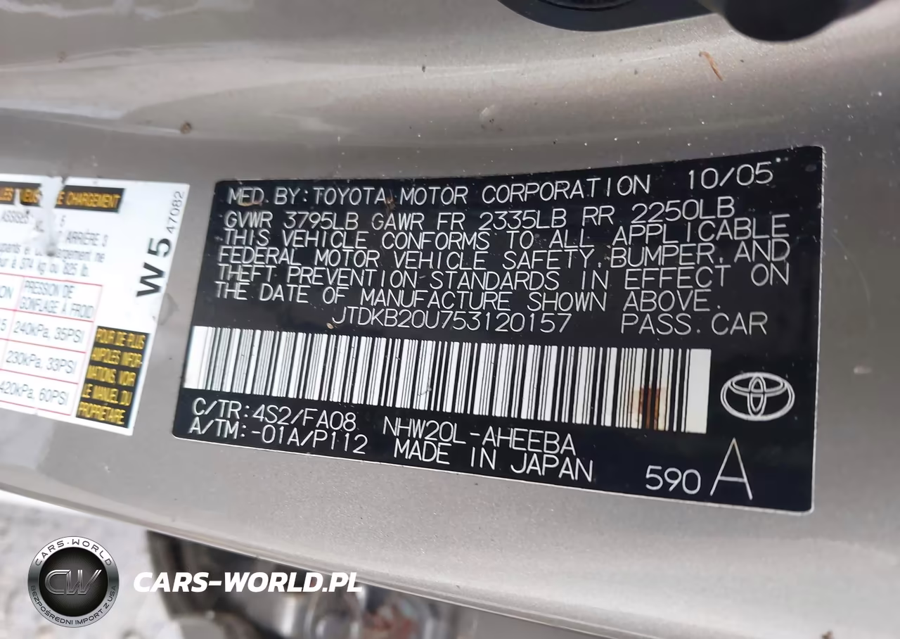 2005 Toyota Prius VIN:JTDKB20U753120157 - 9