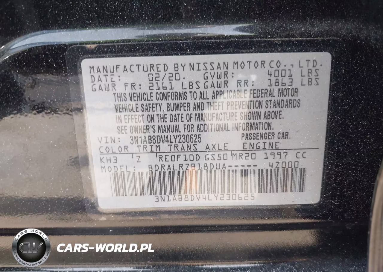 2020 Nissan Sentra Sr Xtronic Cvt VIN:3N1AB8DV4LY230625 - 9