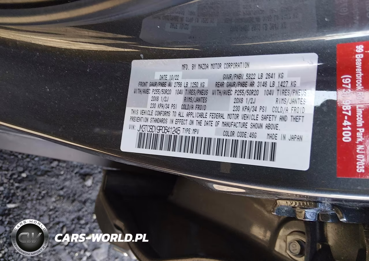 2023 Mazda Cx-9 Grand Touring VIN:JM3TCBDY9P0641245 - 9